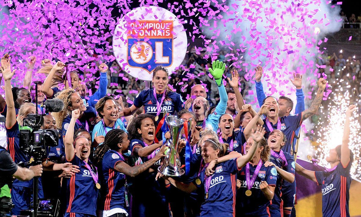 Olympique Lyonnais Féminin after winning a historic seventh UEFA Women's Champions league title